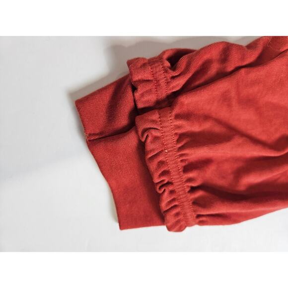 Lauren Conrad Long Sleeve Terra Cotta Large Cotton Top NWT - Picture 4 of 7